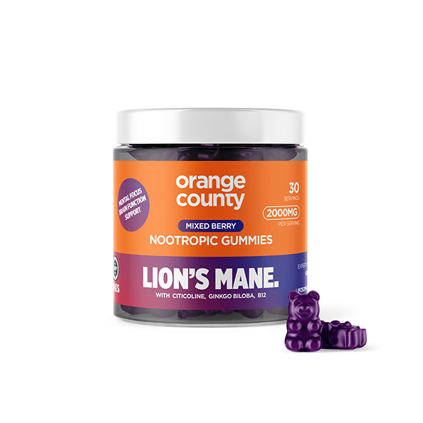 Orange County 2000mg Lion's Mane Gummies - 30 PiecesNootropics & SupplementsOrange CountyVaperr Shop